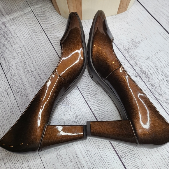 Etienne Aigner Haven Copper Brown High Heels Size 7.5 - Picture 6 of 9